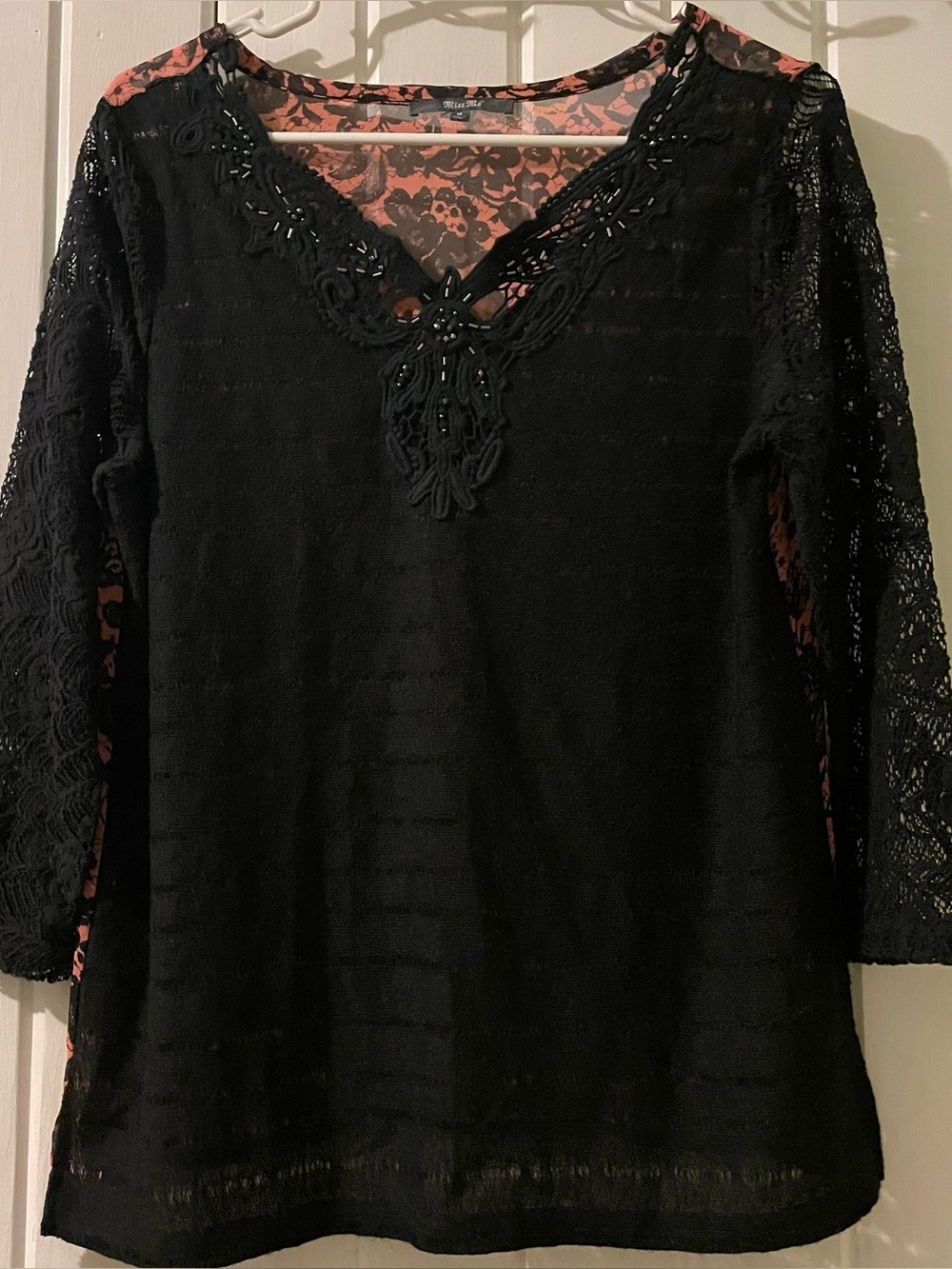 Miss Me sheer lace top-medium like new